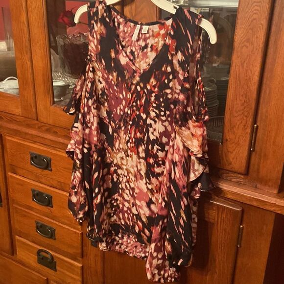 Cato silky shirt shoulderless long sleeved gathers at the wrist size M - Picture 8 of 8